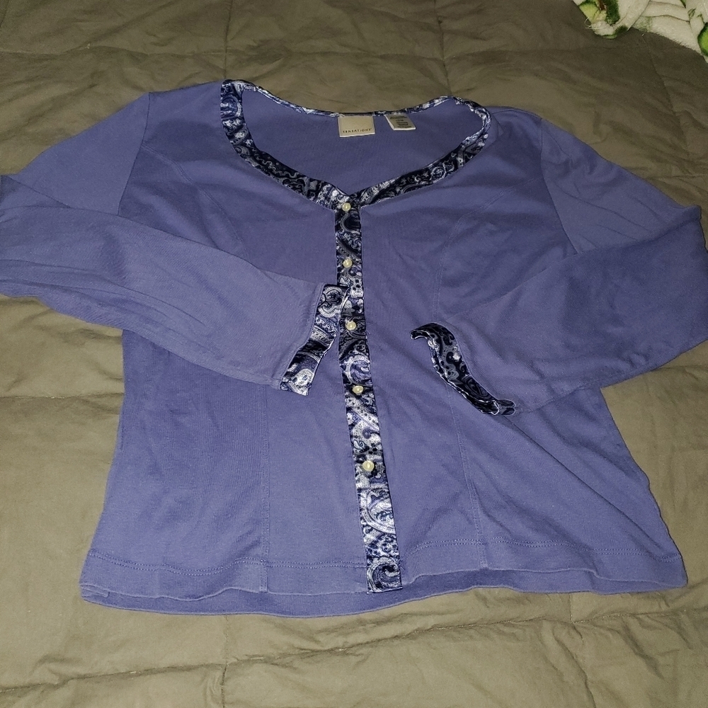 SOFT sensations long sleeve pajama top